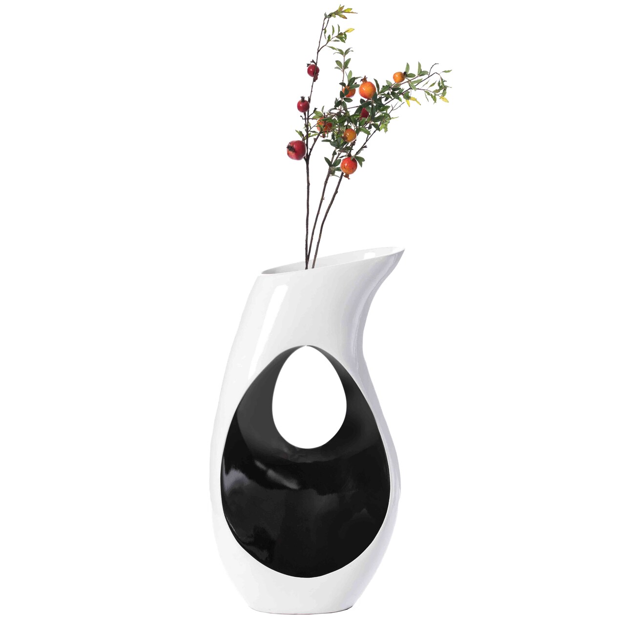 Modern floor vase, White Unique Trumpet Floor Vase, Home Interior Decoration, Modern Floor Vase, Tall Floor Vases for Entryway and Living Room And Office